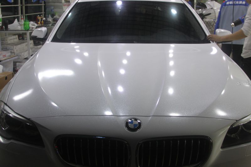 汽车车身改色膜那个广州艾利珍珠白施工