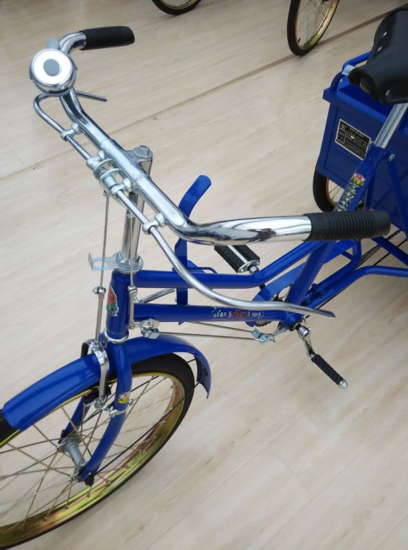 南洋牌普通三轮车脚踏车黄鱼车qg311s单刹人力三轮车