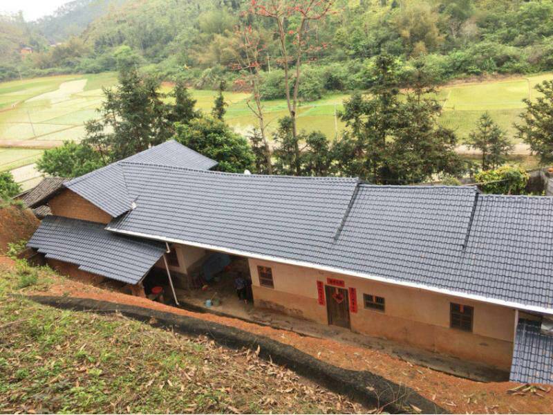 梅州兴宁市农村房屋瓦asa防腐屋顶瓦片别墅仿古树脂瓦