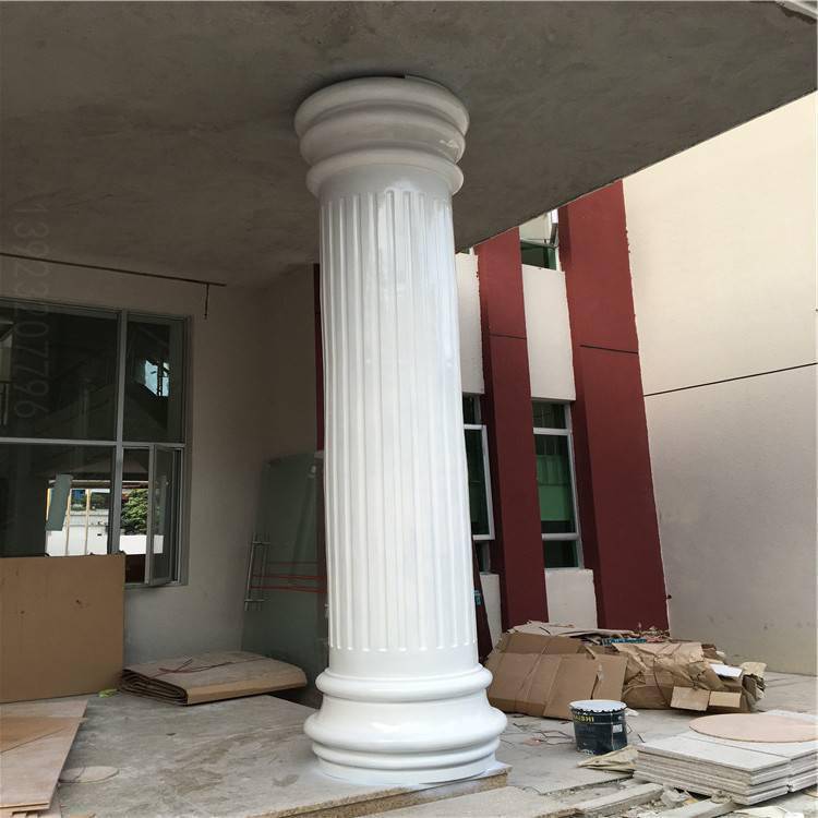 出售现代玻璃钢罗马柱玻璃钢白色柱子雕塑