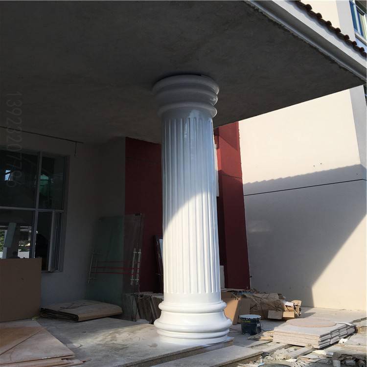 出售现代玻璃钢罗马柱玻璃钢白色柱子雕塑