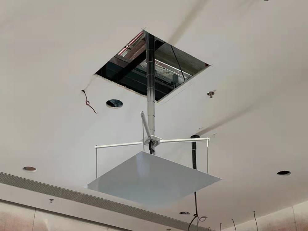 立宝俊投影仪电动升降吊架天花板吸顶带托盘伸缩摄像投影机吊架