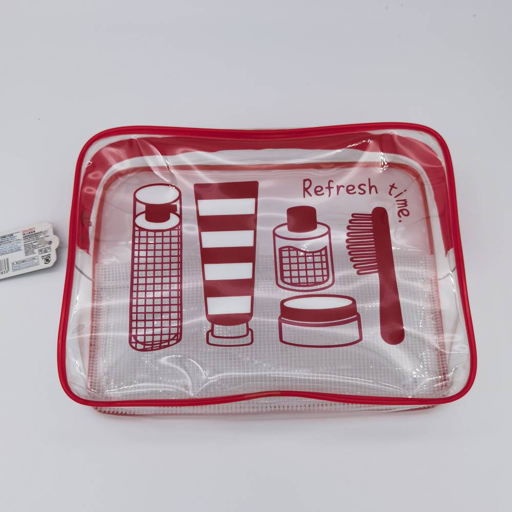 定制透明彩印logopvc包装袋塑料透明拉链袋立体环保化妆品收纳包图片