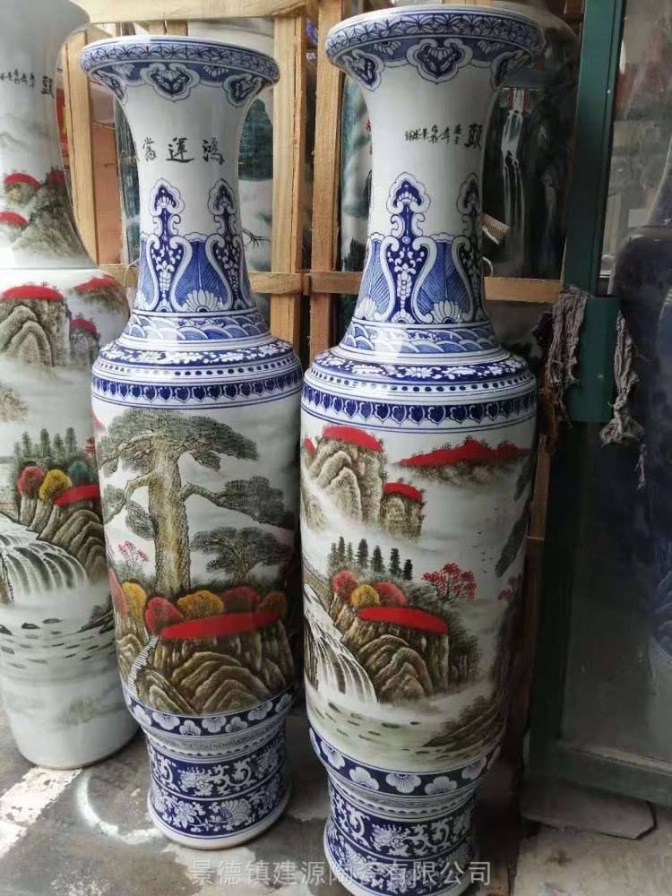 景德镇瓷器大花瓶批发3米高落地大花瓶开业大典纪念花瓶- 供应商网
