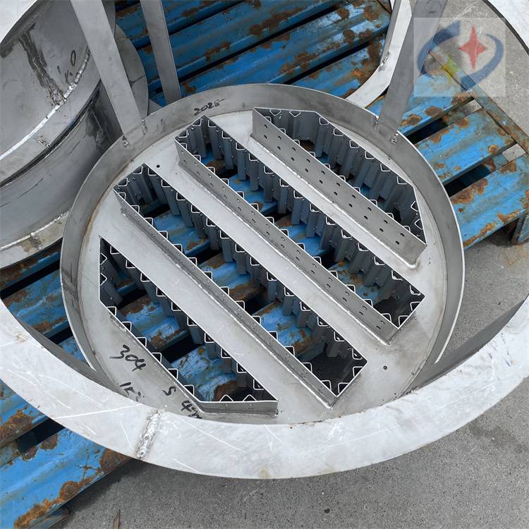 槽盘式气液分布器洗氨塔不锈钢s30408槽盘液体分布器