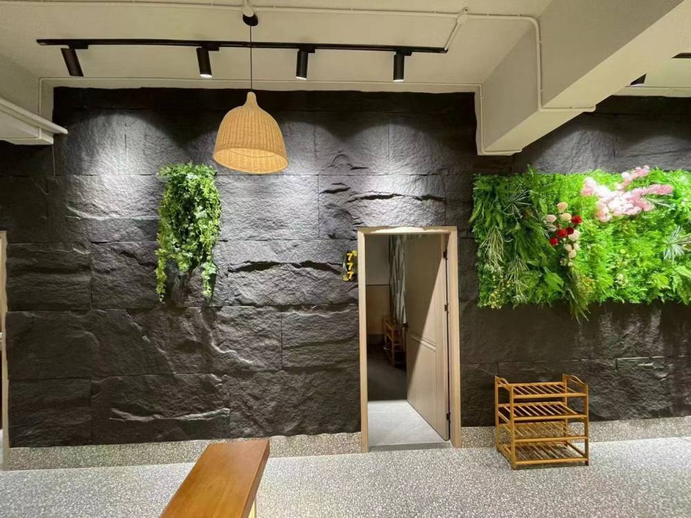 【山东pu石皮仿真蘑菇石背景墙轻质快装安装简易网红装饰石材】价格