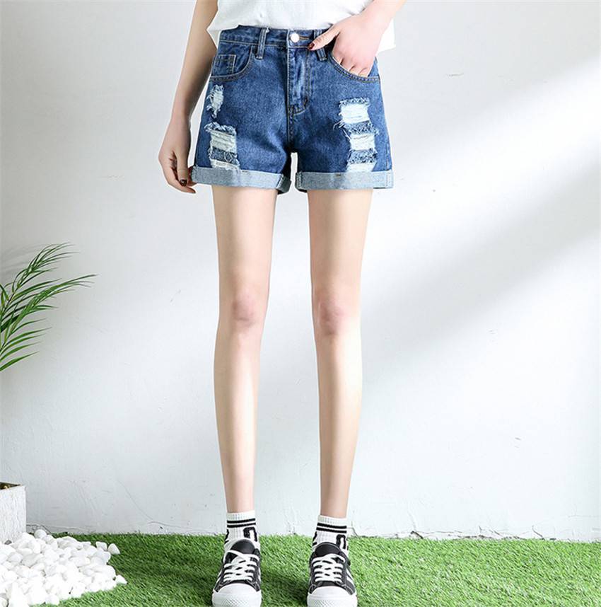四川雅安女士牛仔短裤想做大码女装去哪进货女夏宽松阔腿热裤尾货
