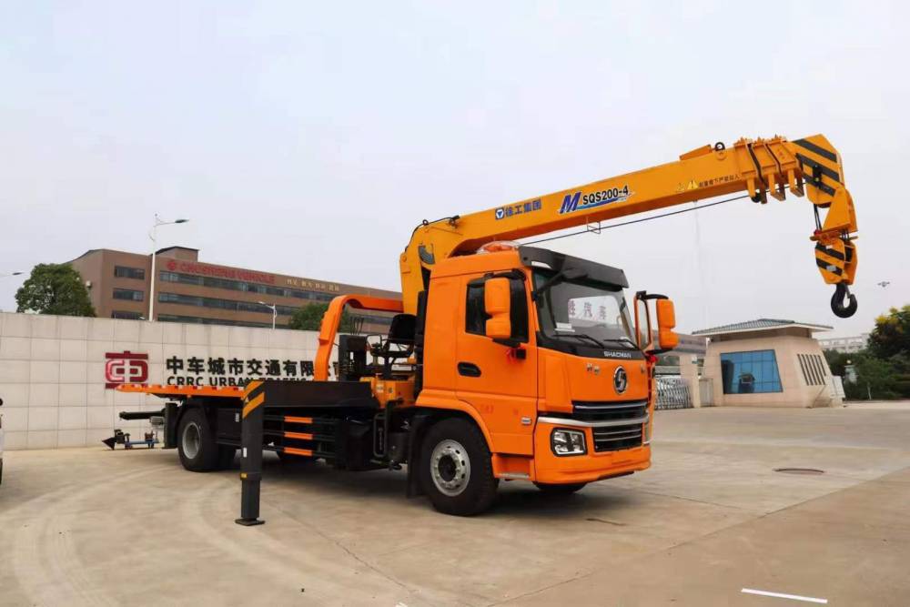 陕汽轩德翼6清障车带吊7米平板拖车价格8吨随车吊大平板清障车报价