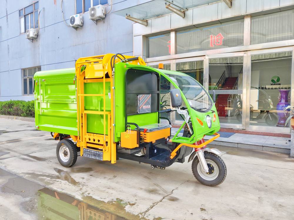 新能源電動三輪垃圾車掛桶環衛清運車物業垃圾清除車自裝自卸環衛車