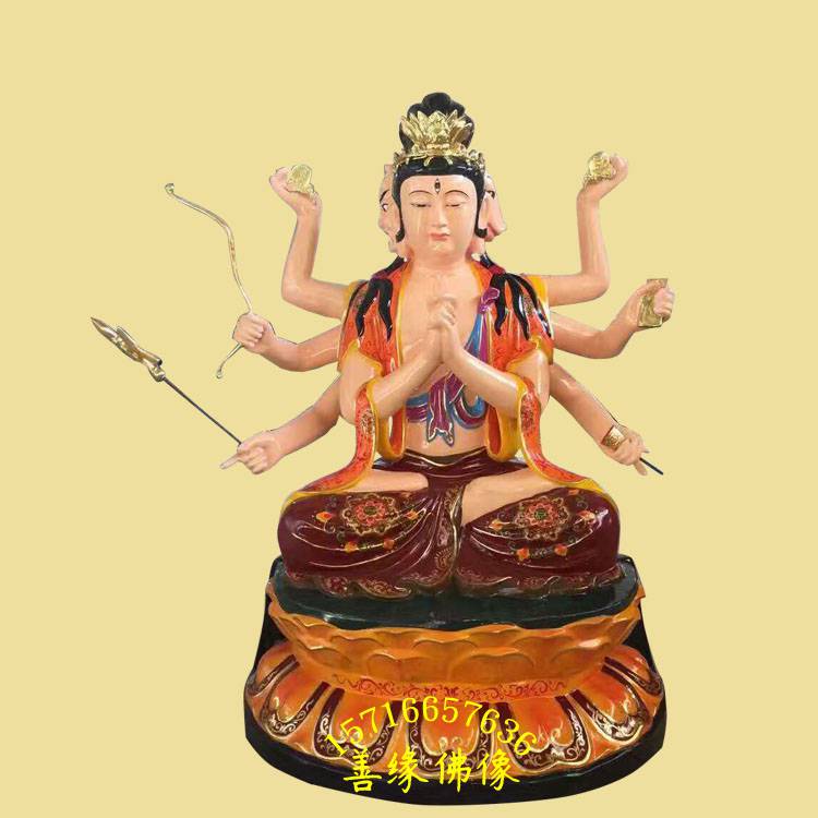 贴金斗姥天尊图片斗母天尊细节神像二十八星宿神像塑造厂家