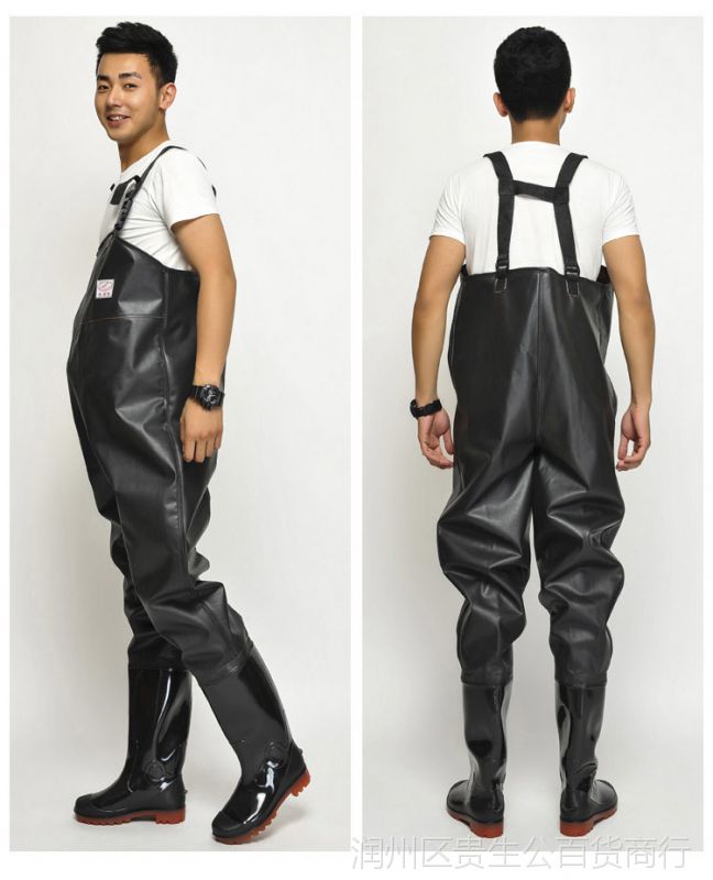 下水裤半身超轻水库皮衩连体捉衣服衣垂钓防水抓鱼鱼水