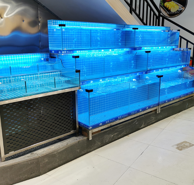 深圳福田玻璃海鲜鱼池价格-福田不锈钢海鲜池