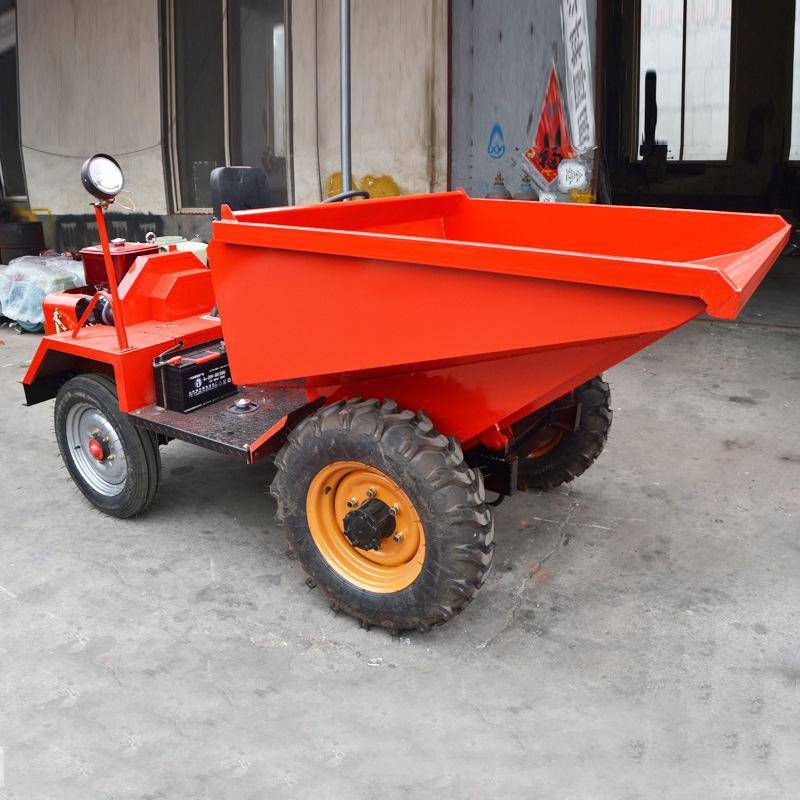 多功能四轮起重举升前卸式工程翻斗车短途运送物料土方自卸车图片