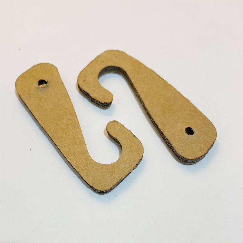 牛皮纸挂钩纸质黄色吊牌勾环保生物可降解纸板挂钩销售