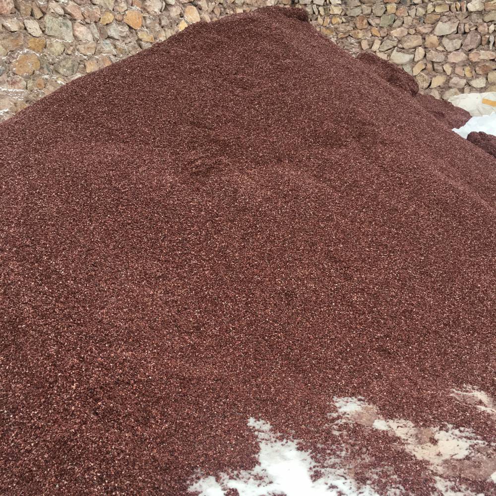 登峰供应红色水洗石子洗米石水磨石地面用红石子