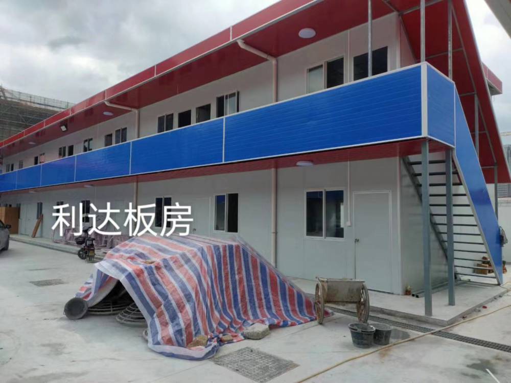 廣州彩鋼房活動板房防火臨建岩棉板房辦公室工地項目部臨時房屋