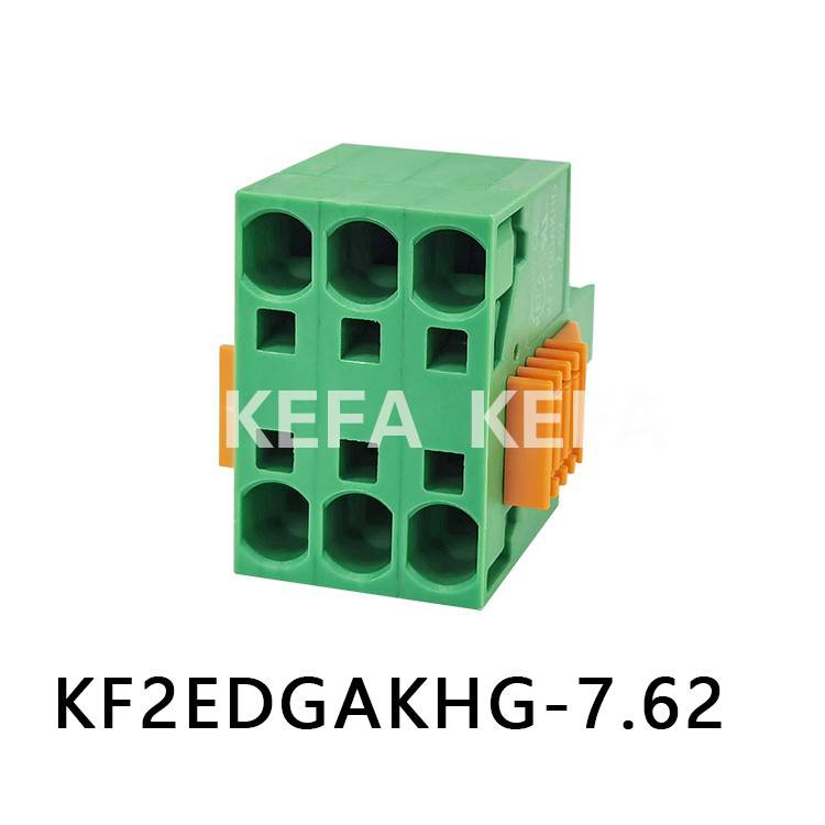 KEFA 科发电子插拔式接线端子PCB 板端线端连接器环保阻燃KF2EDGAKHG-7.62