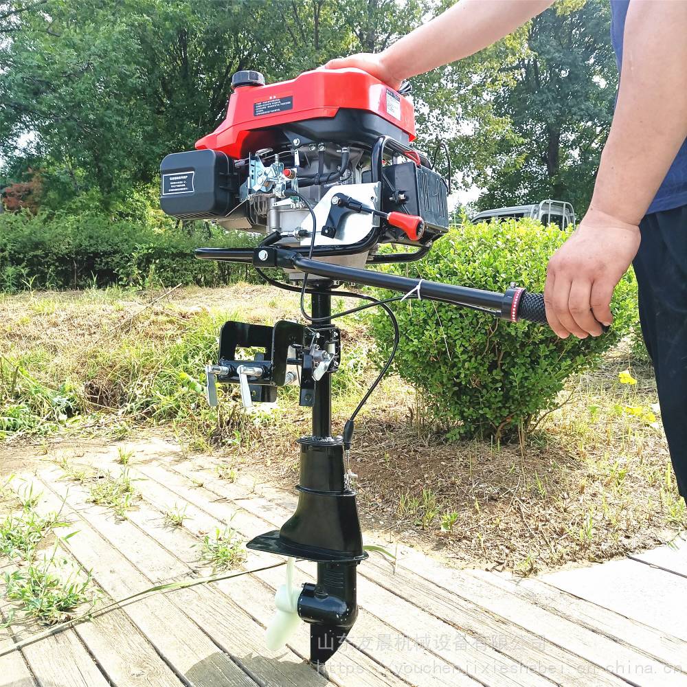 竹筏小型船用挂桨机水库橡皮艇推进器带档位船外机