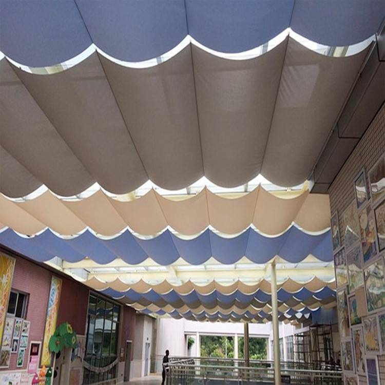 游泳馆电动遮阳帘游泳馆室外电动天棚帘学校操场遮阳蓬