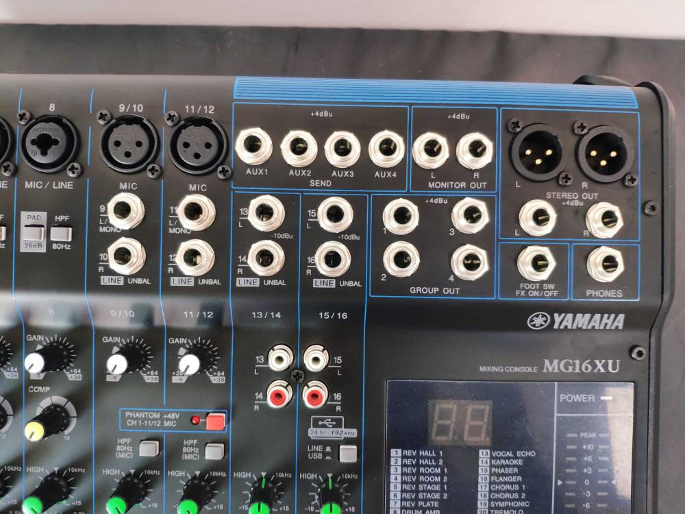 雅马哈调音台mg16xu16路舞台演出带效果