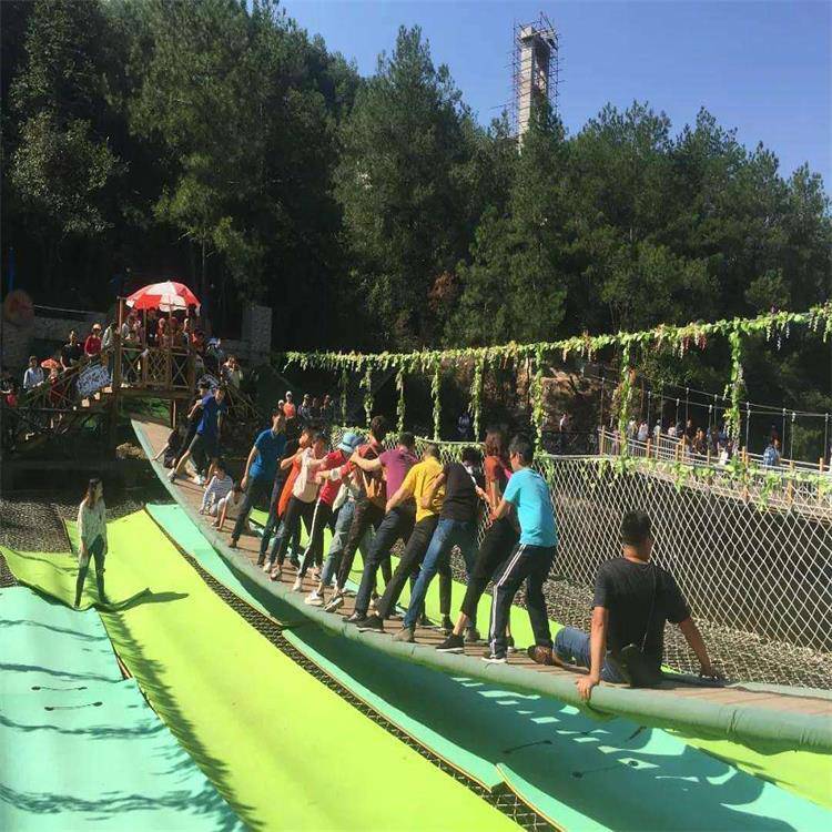 户外景区度假村网红桥多人摇摆桥室外天梁桥儿童玩具游乐设备厂家供应