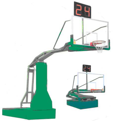 跃羚YL-1229 平箱可移动篮球架 三色篮球架子 大箱体