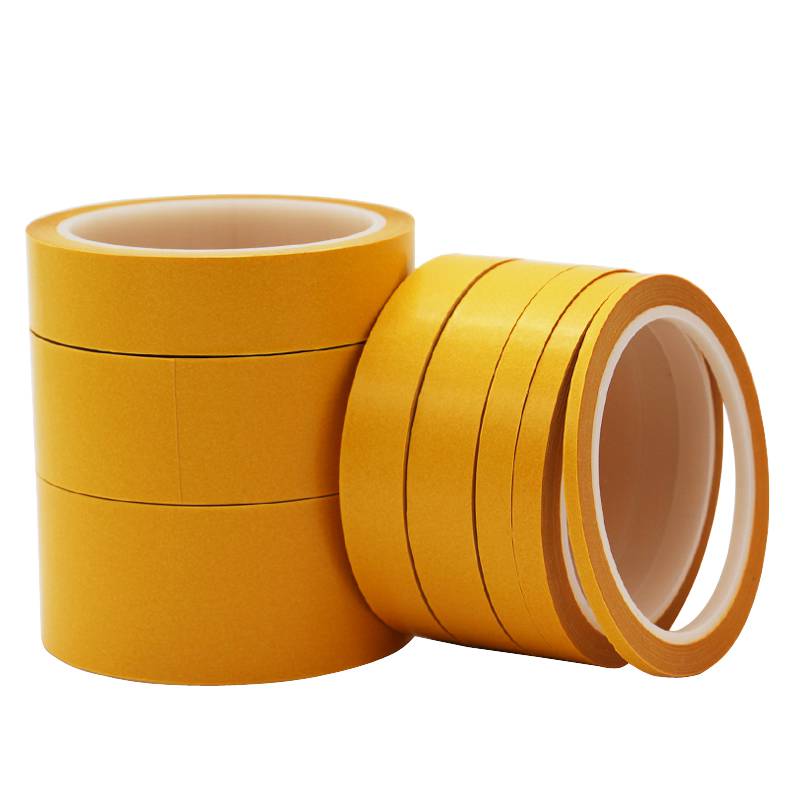 供应黄色黄纸双面胶pet高温透明双面胶