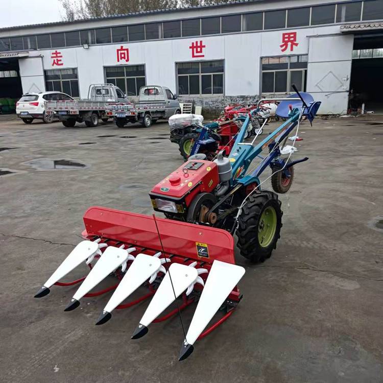 玉米秸秆割晒机手扶式割晒机柴油一体割晒机图片