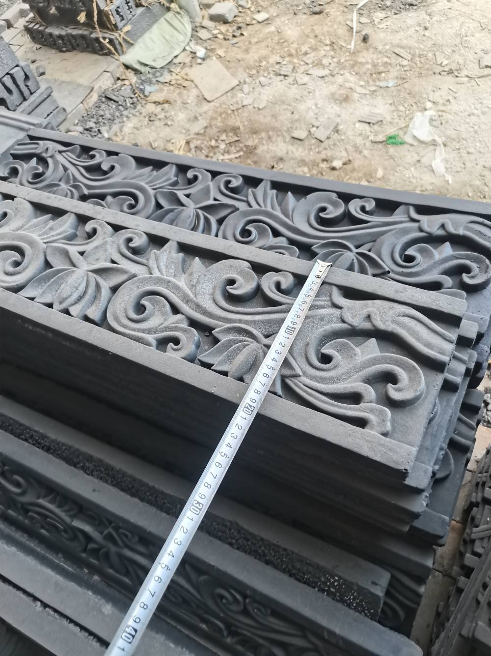 影壁墙线条回纹砖回字砖边线砖仿古线条砖中式装修砖雕线条配件厂