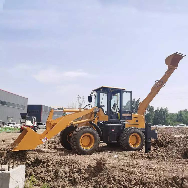 农场养殖四轮推土挖掘机小型轮式挖掘装载机工程两头忙挖掘装载机