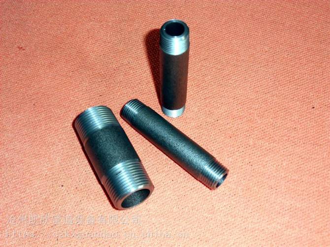 供应12sch80碳钢a106grbl100mm双丝头npt螺纹短节