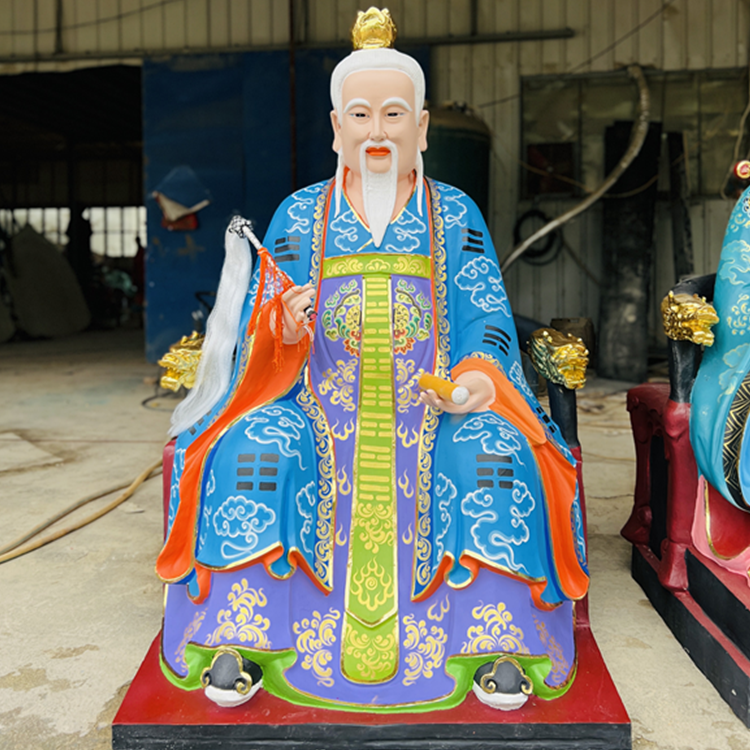 玉皇大帝 打扇女 太白金星 托塔*** 太上老君神像 鸿钧老祖定制三清