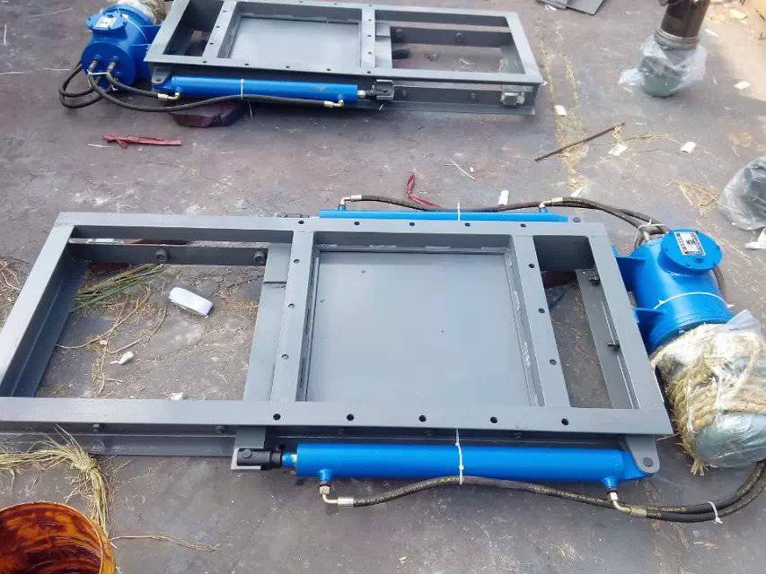 dylv06型电液动推杆平板闸阀插板阀双缸配置平板闸门安源