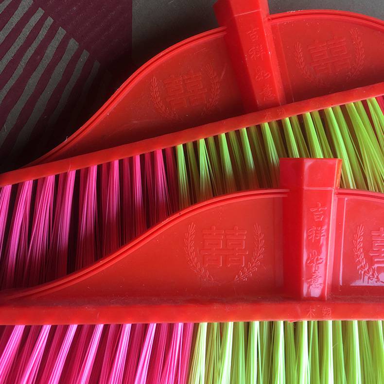 广东厂家家务清洁用具小双喜扫把头塑料扫把头2018