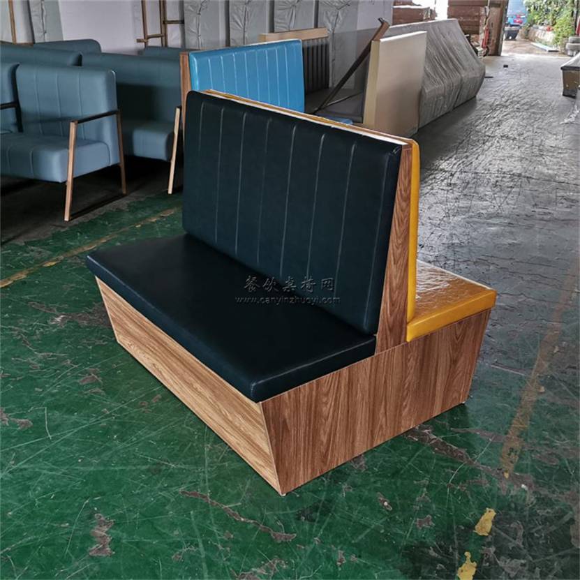 昌平区韩式涮肉烧烤店双面卡座沙发