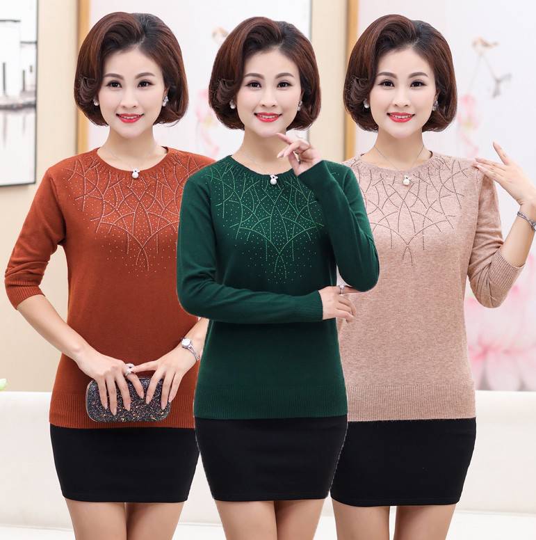 水貂绒毛衣女式针织衫流行热卖网红服装批发秋冬圆领男士针织衫