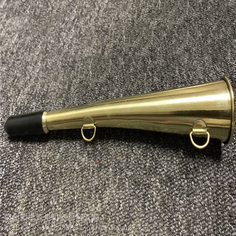 高音巡道喇叭铁路器材信号口笛单筒铜质牛角喇叭高铁道路巡逻号角