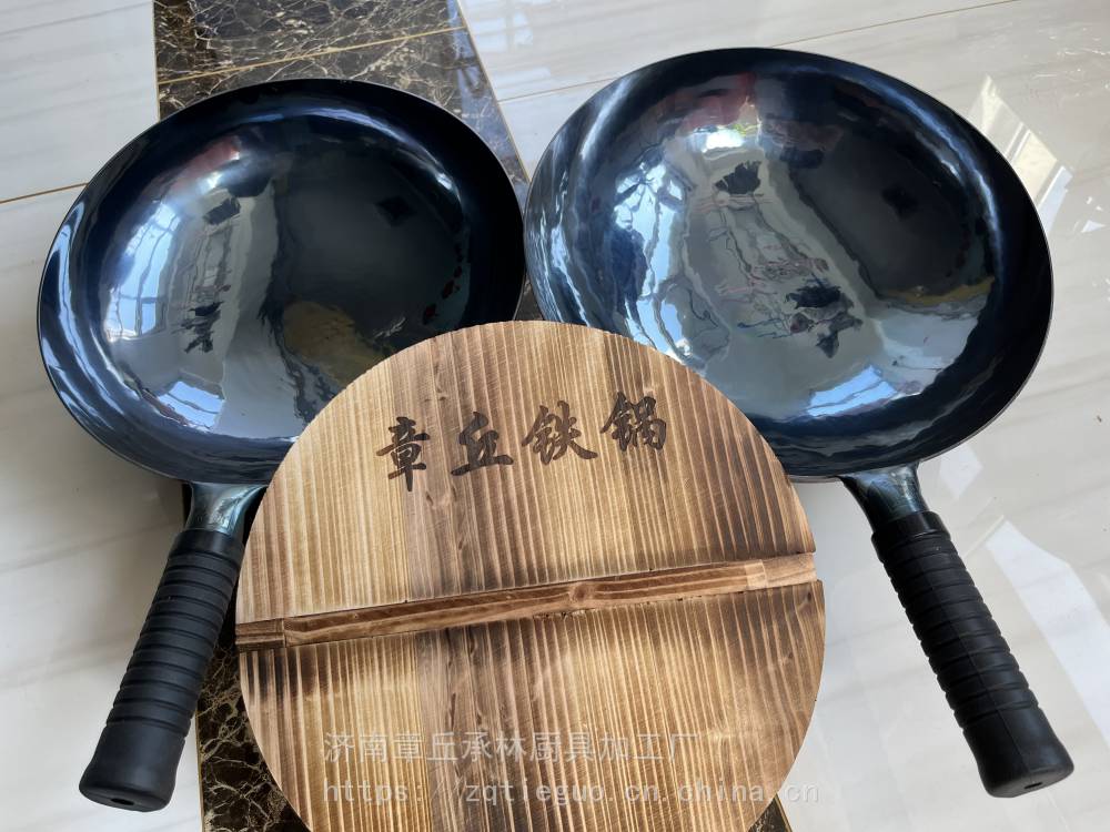 山东章丘铁锅哪家正宗手工做的炒菜铁锅无涂层家用炒锅