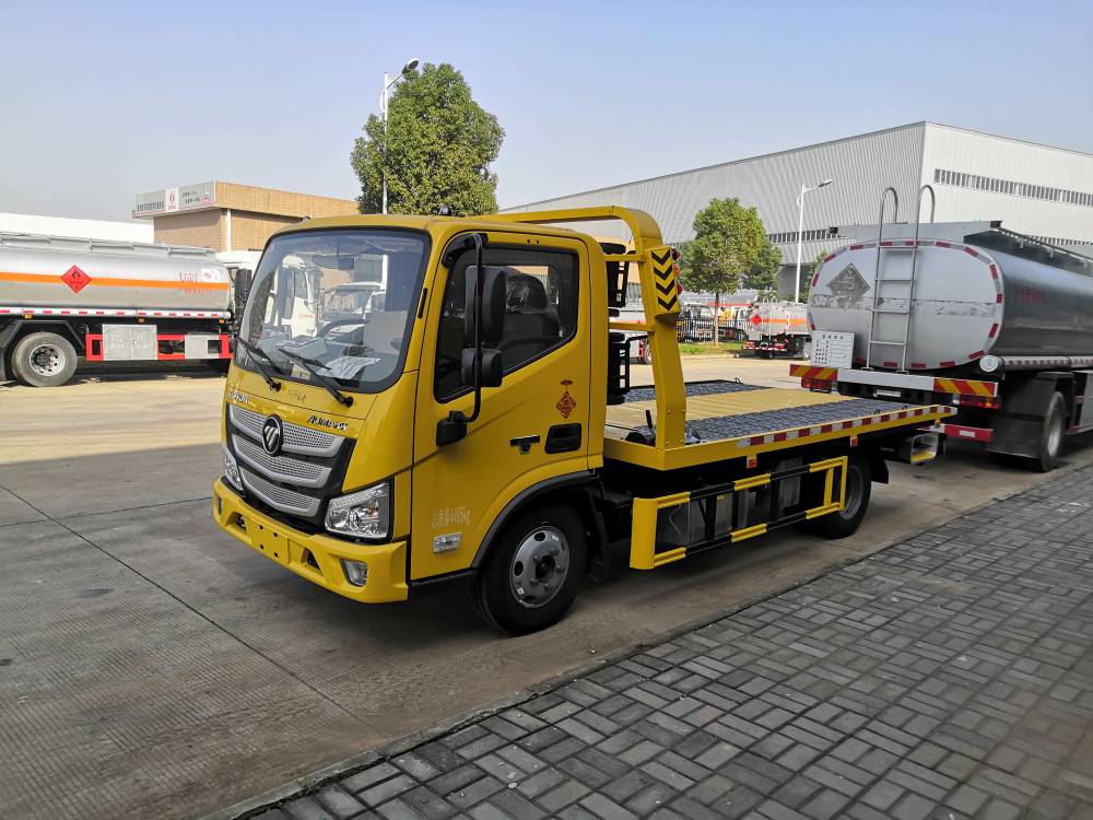 莆田欧马可翻转板一拖二救援拖车大板清障车