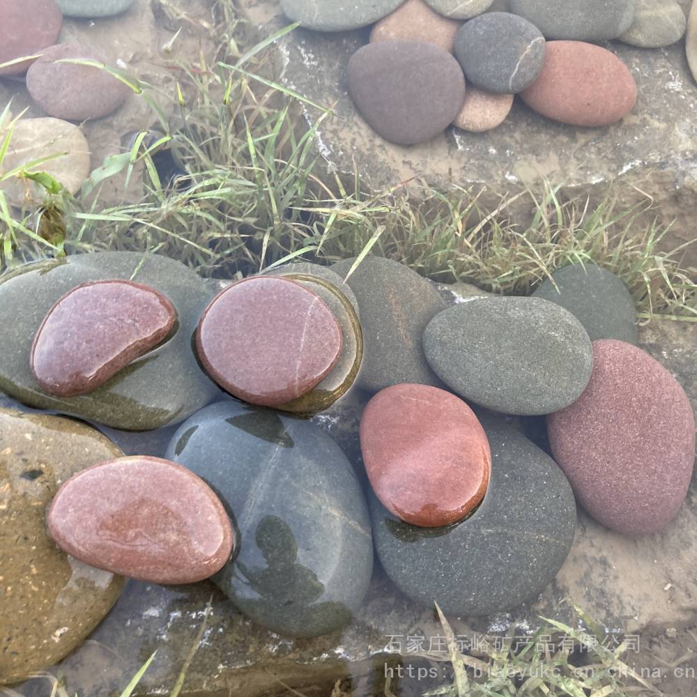 儿童手绘扁平椭圆鹅卵石人工挑拣画画片石美术绘画石头diy定制