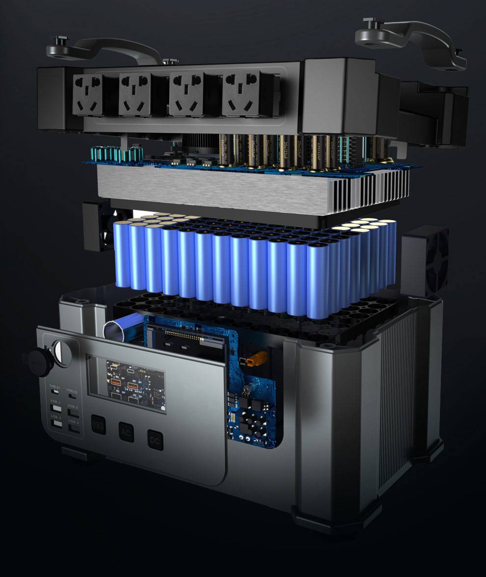 allpowers大容量储能电源房车户外储能电源2000w单向储能逆变电源