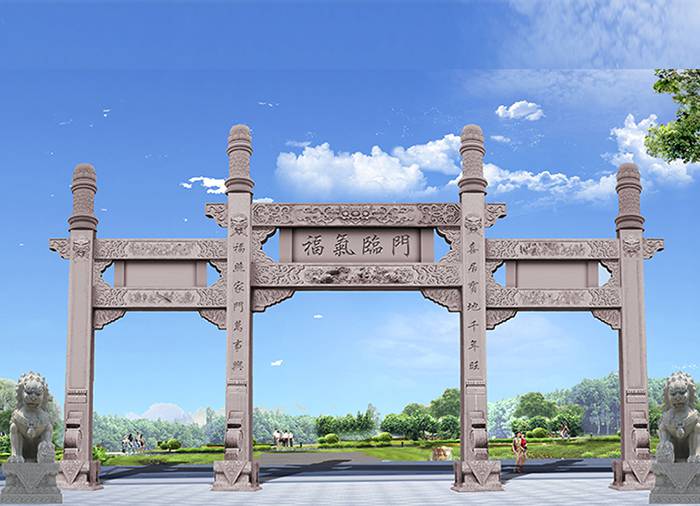 玉屏家祠牌坊三门牌坊加工厂家