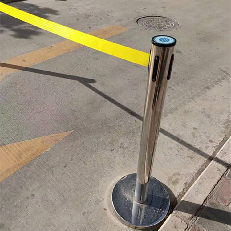 机场出入口秩序带式不锈钢警戒绳车站候车室隔离弹性带警戒线
