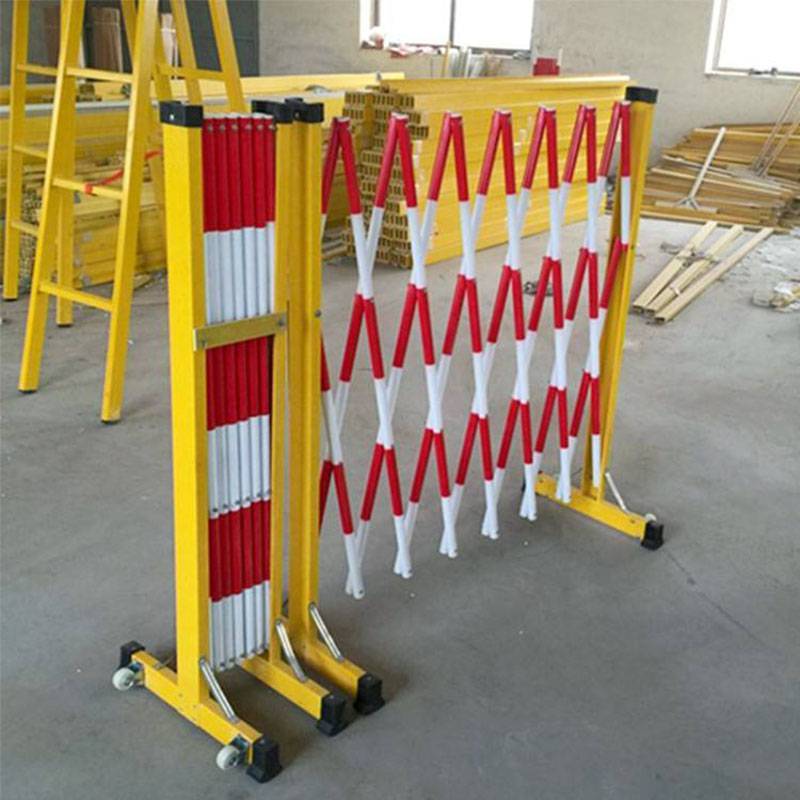 玻璃钢管式伸缩围栏折叠安全隔离护栏户外移动电力栅栏佳航