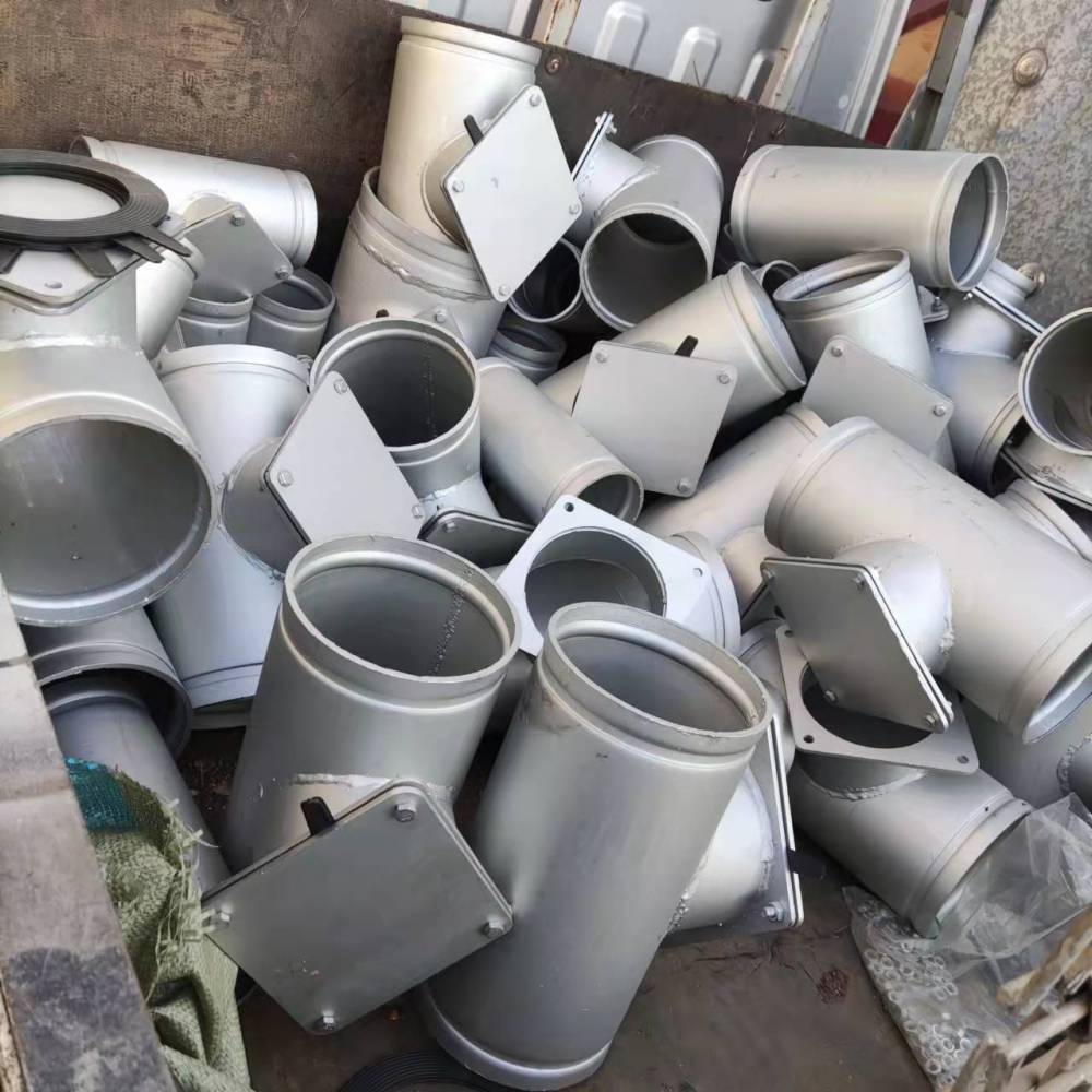 钢制沟槽镀锌排水管道检查口沟槽镀锌三通铸铁钢制检查口清扫口