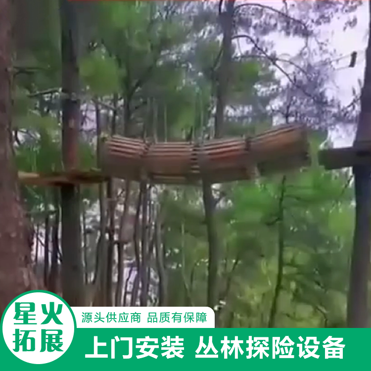 丛林探险乐园建设投资 树上高空无动力娱乐设施 景区绳网乐园