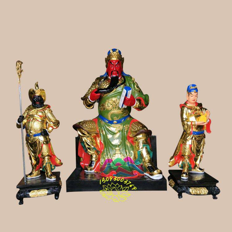 16米关公持刀多少钱配套关平周仓11米价格武财神佛像