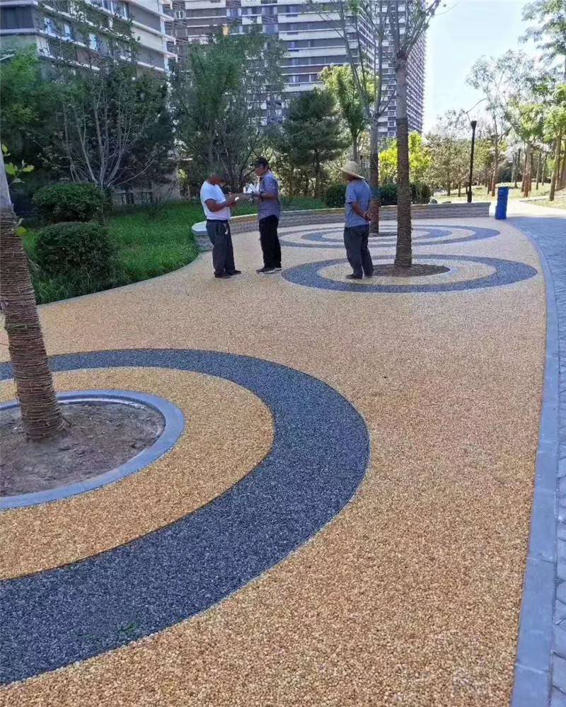 露骨料透水混凝土道路市政道路社区公园地面都可做