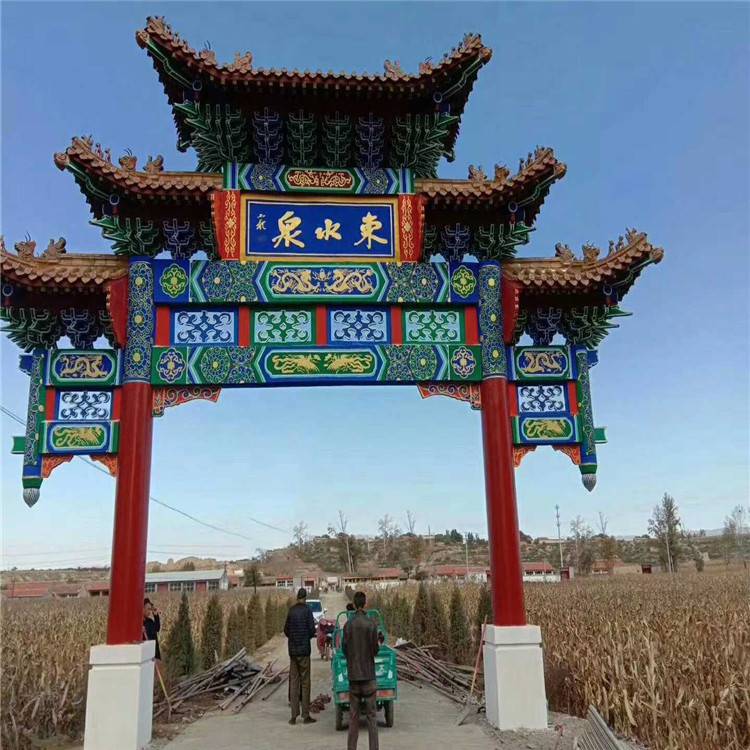 大同 仿古牌坊牌楼 三门五楼简易牌坊 现货供应 清秀园林