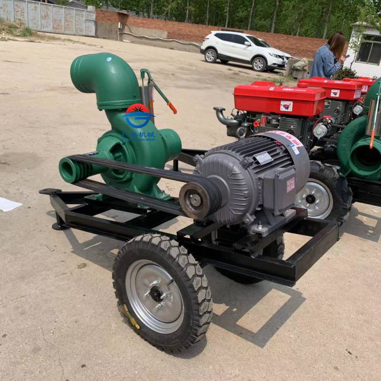 柴油单级离心水泵离心泵利用叶轮旋转而使水发生离心运动来工作的.